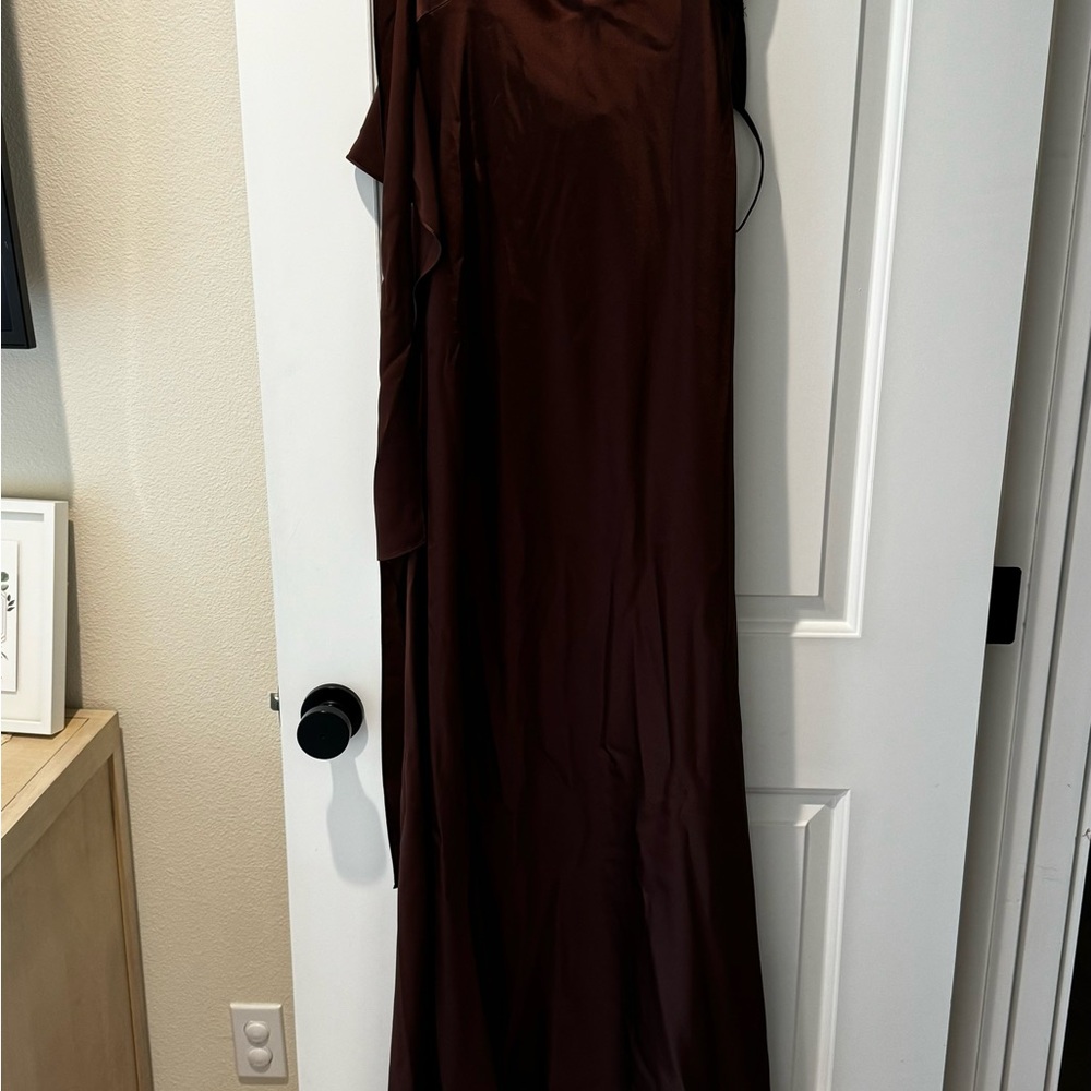 DIANE VON FURSTENBERG - Sia Satin Gown Java size 0 - Picture 6 of 6
